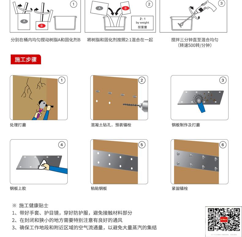 包钢向阳街道粘钢加固施工过程